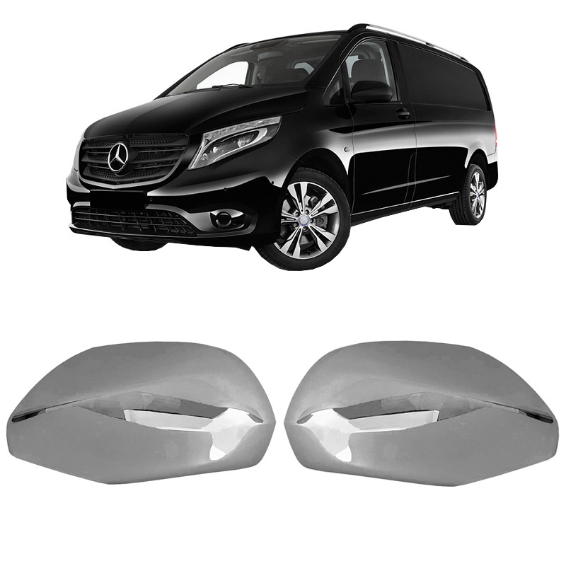 Βλησαρούλης Car Center - Καπάκια Καθρεφτών Για Mercedes-Benz Vito W447 14+ Από Ανοξείδωτο Ατσάλι (Steel) 2 Τεμάχια