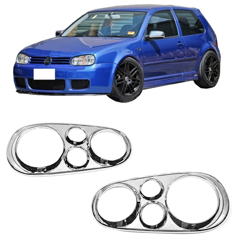 Βλησαρούλης Car Center - Μασκάκια Μπροστινών Φαναριών Χρωμίου/Ματ Για VW Golf IV (4) 98-04 2 Τεμάχια