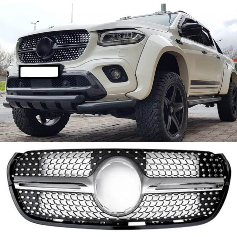 Βλησαρούλης Car Center - Μάσκα Για Mercedes-Benz X-Class W470 18+ Diamond Look Χρώμιο 1 Τεμάχιο