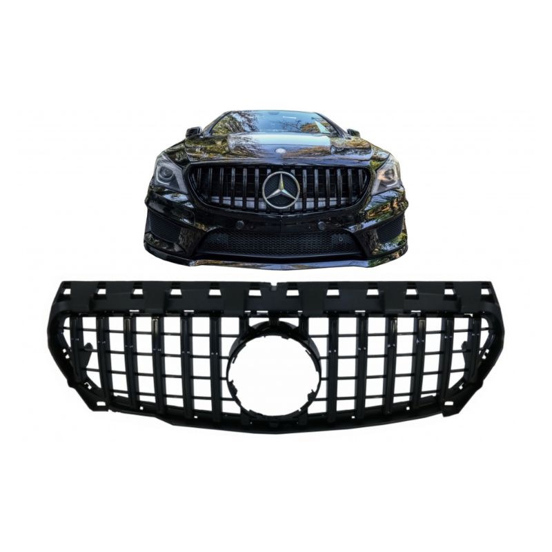 Βλησαρούλης Car Center - Μάσκα Για Mercedes-Benz CLA-Class C117 / W117 13-19 GT Amg Panamericana Look Μαύρη Γυαλιστερή 1 Τεμάχιο