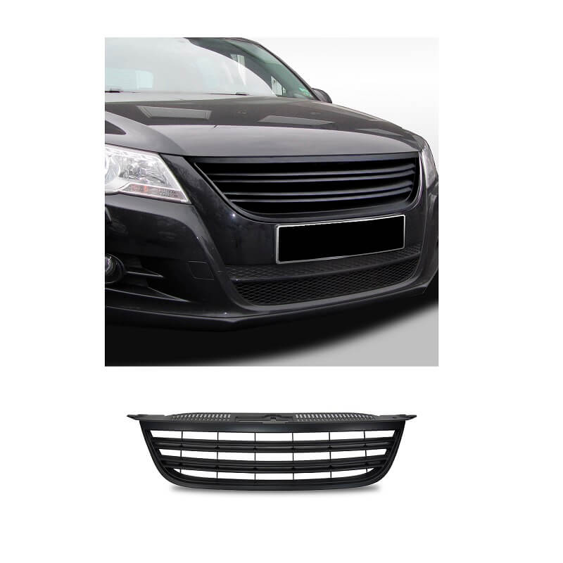Βλησαρούλης Car Center - Μάσκα Για Vw Tiguan mk1 07-11 R Look Μαύρη Ματ Με 2 Διπλές Γρίλιες 1 Τεμάχιο