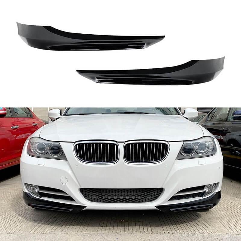 Βλησαρούλης Car Center - Μπροστινά Spoiler Δεξιά & Αριστερά Για Bmw 3 E90/E91 LCI 08-11 Με Απλή Έκδοση Προφυλακτήρα Γυαλιστερό Μαύρο Από Abs Πλαστικό 2 Τεμάχια