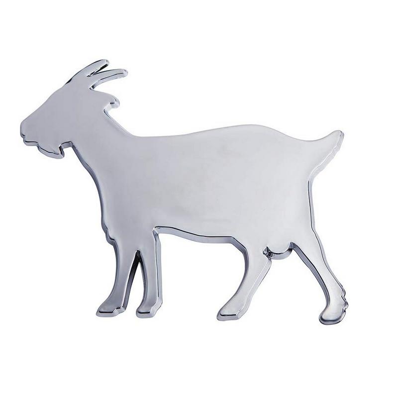 Βλησαρούλης Car Center - Αυτοκόλλητo Χρωμίου 3D "GOAT Κατσίκα" 7.5cm x 6.4cm 1 Τεμάχιο