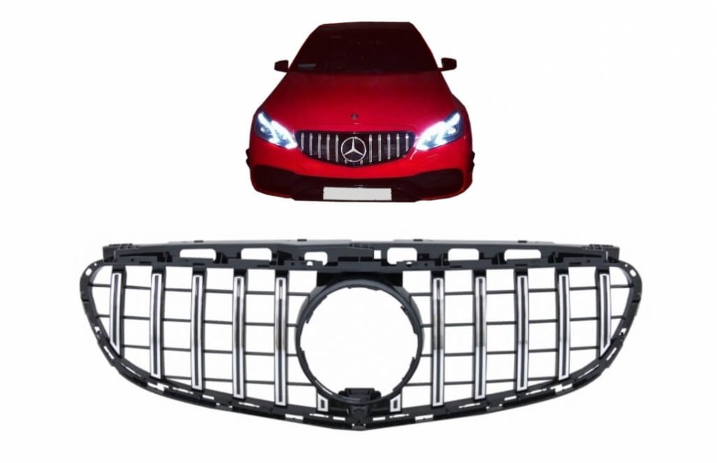 Βλησαρούλης Car Center - Μάσκα Για Mercedes-Benz E-Class W212 13-16 Facelift GT-R Amg Panamericana Look Μαύρο/Χρώμιο 1 Τεμάχιο