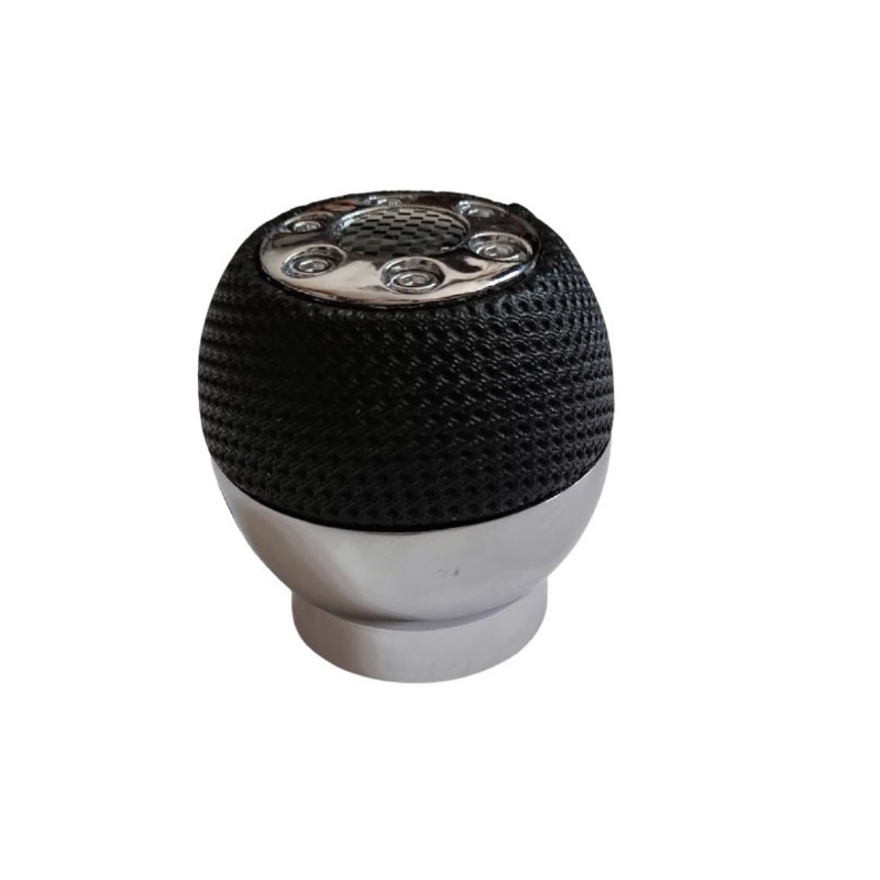 Βλησαρούλης Car Center - Πόμολο Λεβιέ Ταχυτήτων Universal Μαύρο/Νικελ Στρόγγυλο Δερματίνη Για Ανασηκώμενη Όπισθεν (RGA)