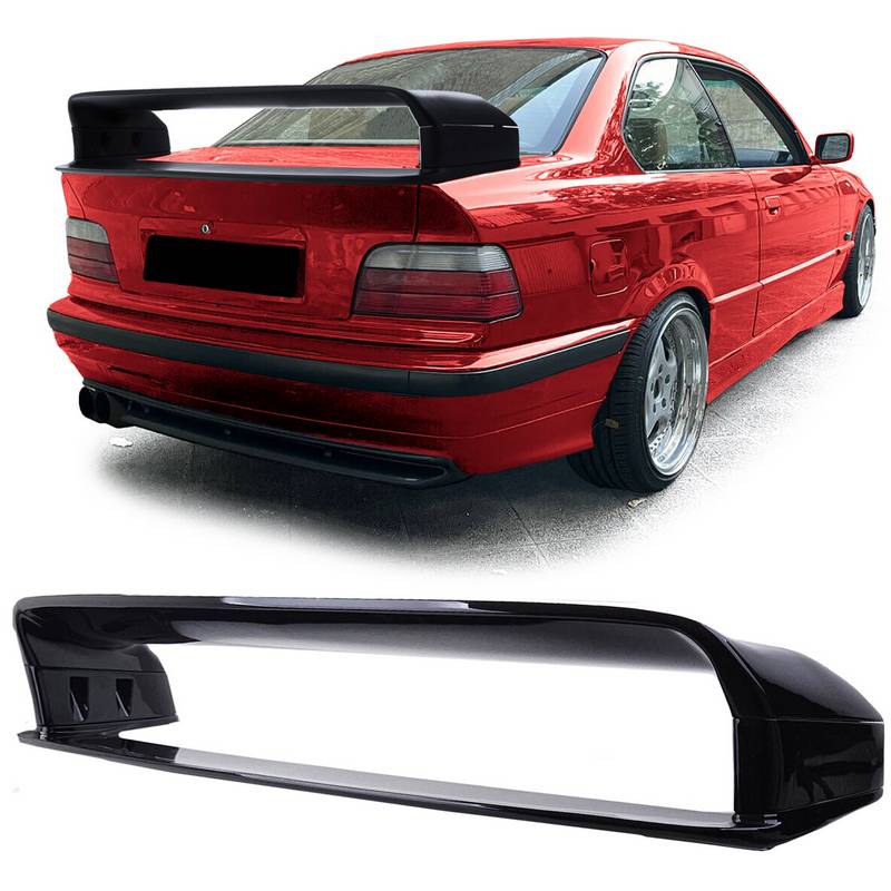 Βλησαρούλης Car Center - Αεροτομή Πορτ Παγκάζ Για Bmw 3 E36 90-99 Sedan / Coupe M3 GT-Look XL Με Αποστάτες Μαύρη Γυαλιστερή Από Abs Πλαστικό 4 Τεμάχια