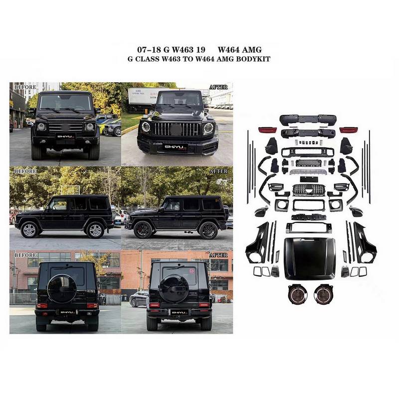 Βλησαρούλης Car Center - Body Kit Για Mercedes-Benz G-Class W463 07-18 Full Upgrade To W464 2019 Amg Με Προφυλακτήρες, Καπό, Φτερά & Προεκτάσεις, Φανάρια, Καθρέφτες