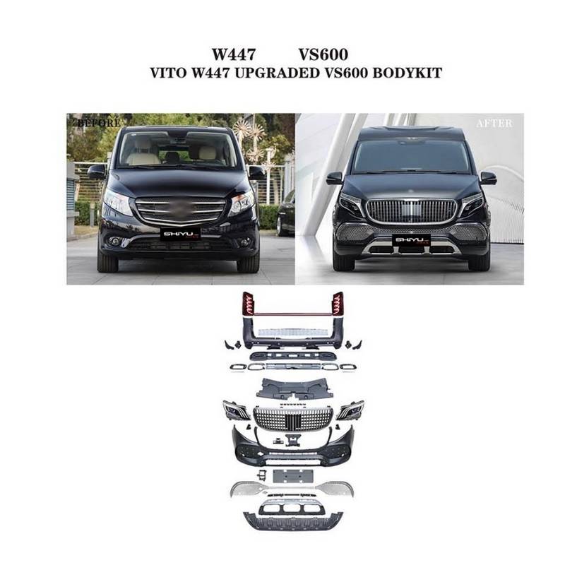 Βλησαρούλης Car Center - Body Kit Για Mercedes-Benz Vito W447 16-21 Maybach VS600 Look Με Μάσκα & Φανάρια