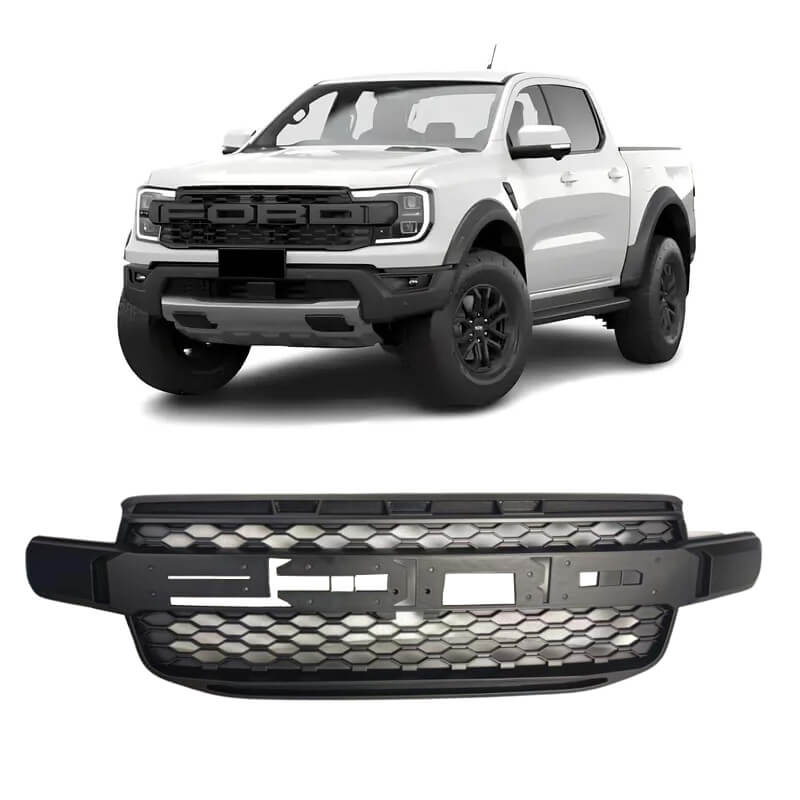 Βλησαρούλης Car Center - Μάσκα Για Ford Ranger T9 2022+ XLT / Sport / Wild Trak Raptor Type Μαύρο Ματ