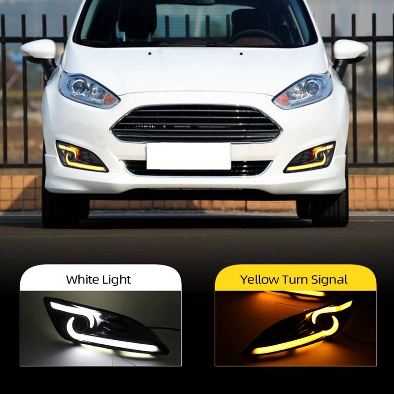 Βλησαρούλης Car Center - DRL Set Για Ford Fiesta 13-15 Με Απλό Προφυλακτήρα DRL & Led Φλας 2 Τεμάχια