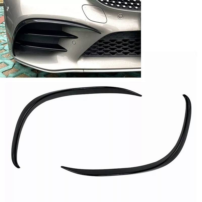 Βλησαρούλης Car Center - Splitters Μπροστινού Προφυλακτήρα Για Mercedes-Benz C-Class W205 / C205 / S205 2014-2018 Amg Line Έκδοση Γυαλιστερό Μαύρο 2 Τεμάχια