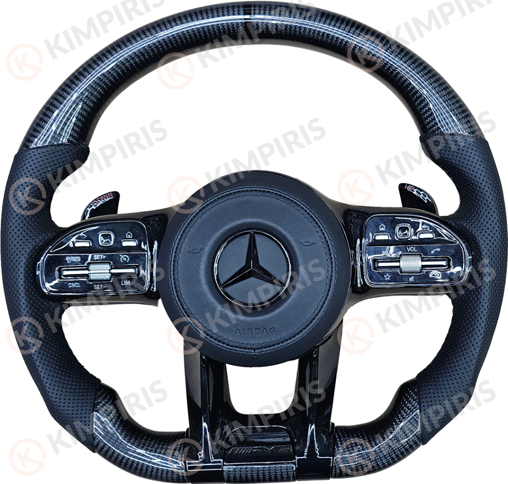 Βλησαρούλης Car Center - Τιμόνι Αυτοκινήτου για Mercedes-Benz μαρκέ (Black Short Paddles)