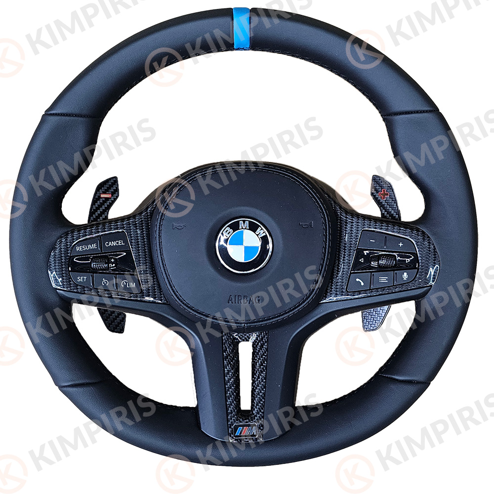 Βλησαρούλης Car Center - Τιμόνι Αυτοκινήτου για BMW μαρκέ (Blue Leather Edition) (G Series)