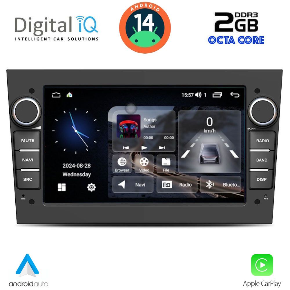 Βλησαρούλης Car Center - DIGITAL IQ BLF 319BL_CPA (7" DECK) MULTIMEDIA SYSTEM for OPEL ALL mod. 2004-2014 (GLOSS BLACK)