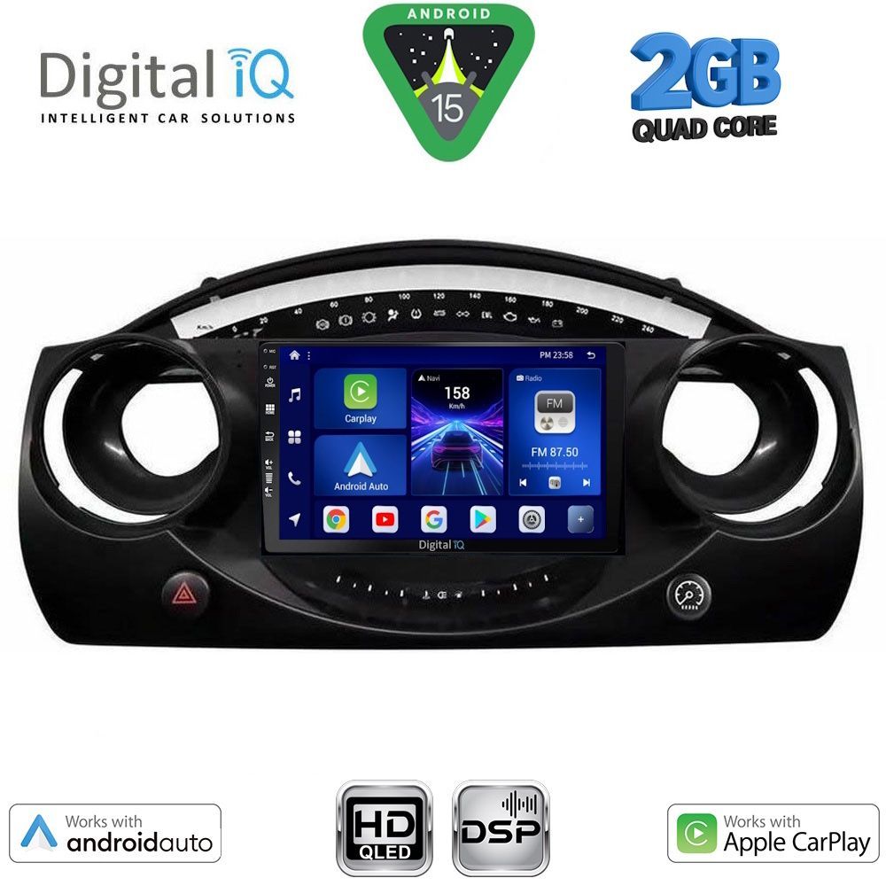 Βλησαρούλης Car Center - DIGITAL IQ BXC 3063_CPAA (9inc) MULTIMEDIA TABLET for MINI COOPER (R50-R52-R53) mod. 2000-2006