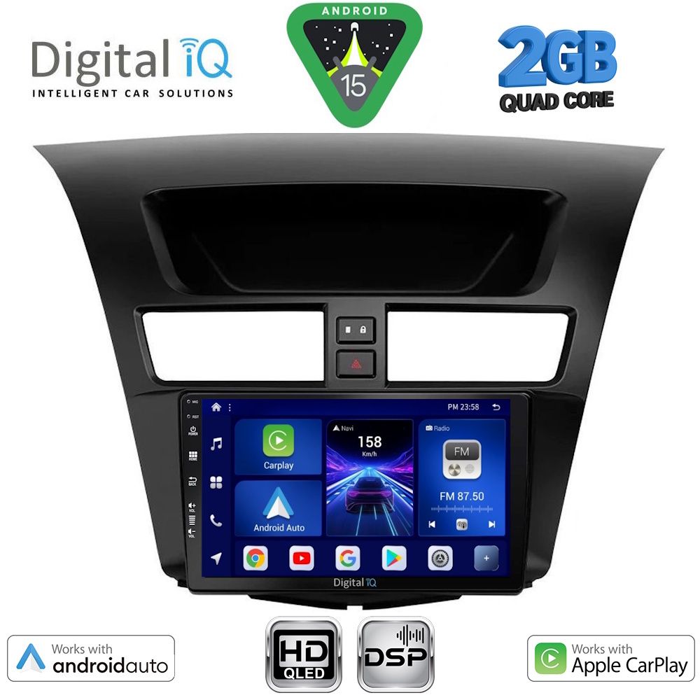 Βλησαρούλης Car Center - DIGITAL IQ BXC 3364_CPAA DASH (9inc) MULTIMEDIA TABLET for MAZDA BT50 mod. 2012-2019