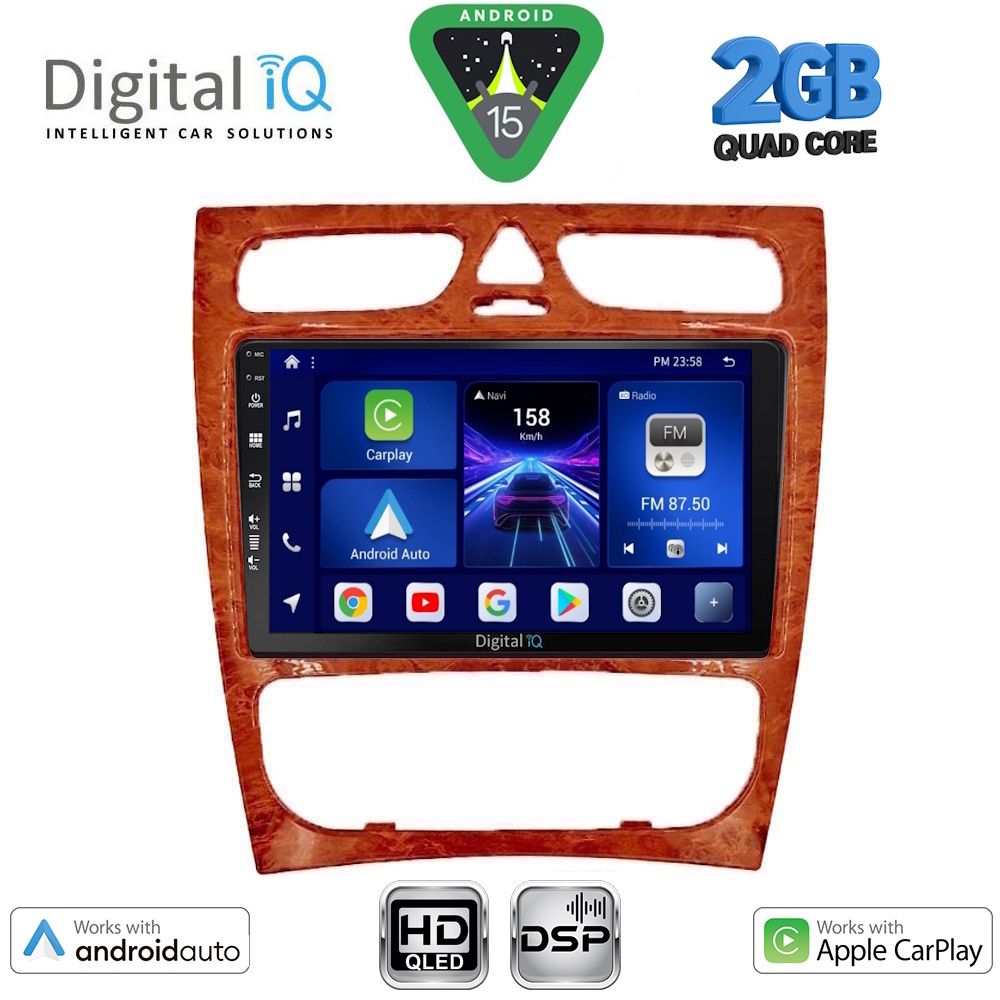 Βλησαρούλης Car Center - DIGITAL IQ BXC 3402CH_CPAA (9inc) MULTIMEDIA TABLET for MERCEDES C (W203) mod. 1999-2004