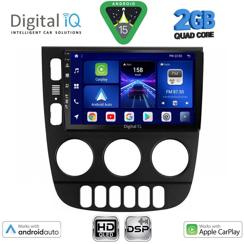 Βλησαρούλης Car Center - DIGITAL IQ BXC 3413_CPAA (9inc) MULTIMEDIA TABLET for MERCEDES ML (W163) mod. 2002-2005