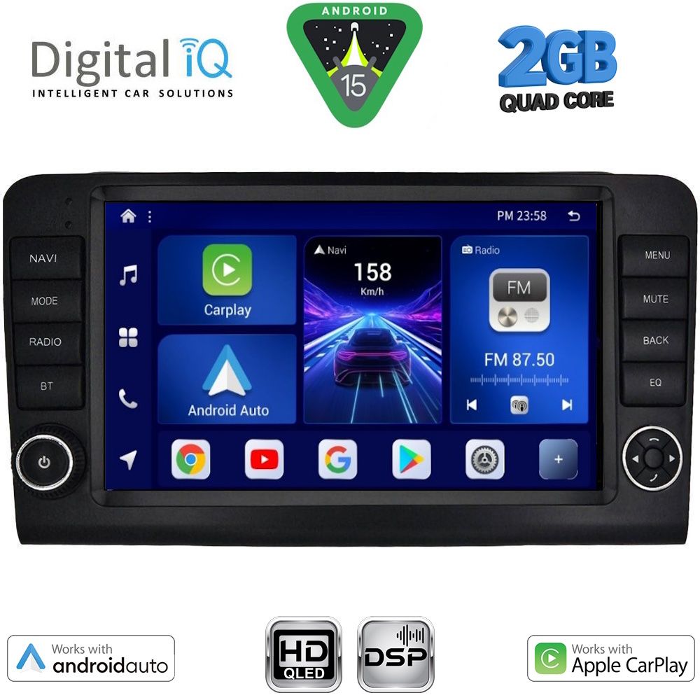 Βλησαρούλης Car Center - DIGITAL IQ BXC 3416_CPAA (9inc) MULTIMEDIA TABLET for MERCEDES ML (W164) – GL (X164) mod. 2005-2011