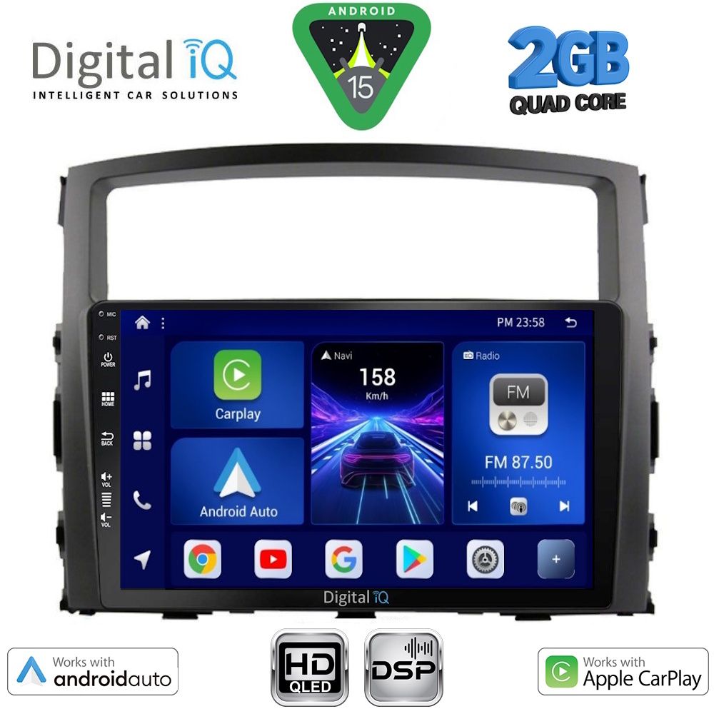 Βλησαρούλης Car Center - DIGITAL IQ BXC 3446_CPAA (9inc) MULTIMEDIA TABLET for MITSUBISHI PAJERO mod. 2006-2013