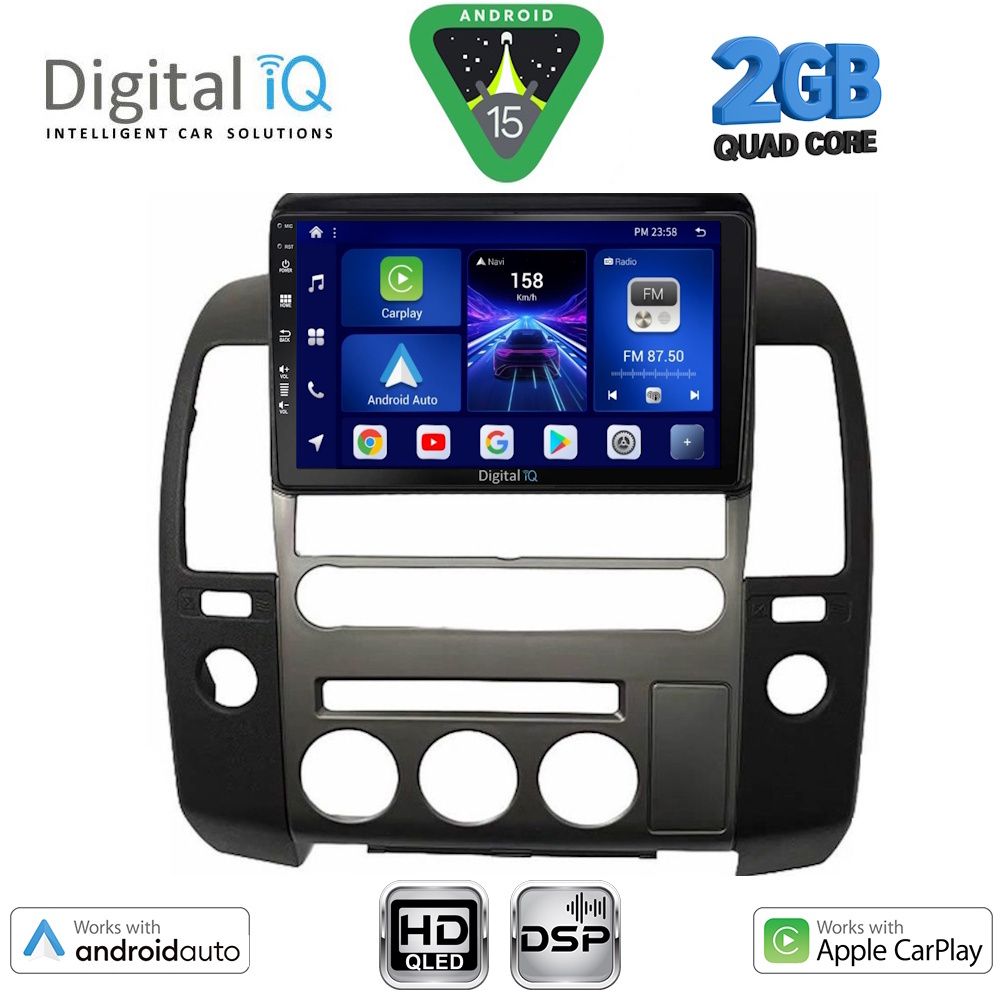 Βλησαρούλης Car Center - DIGITAL IQ BXC 3454_CPAA (ORIG.NAVI) (9inc) MULTIMEDIA TABLET for NISSAN NAVARA D40 mod. 2006-2011 με Original Navi
