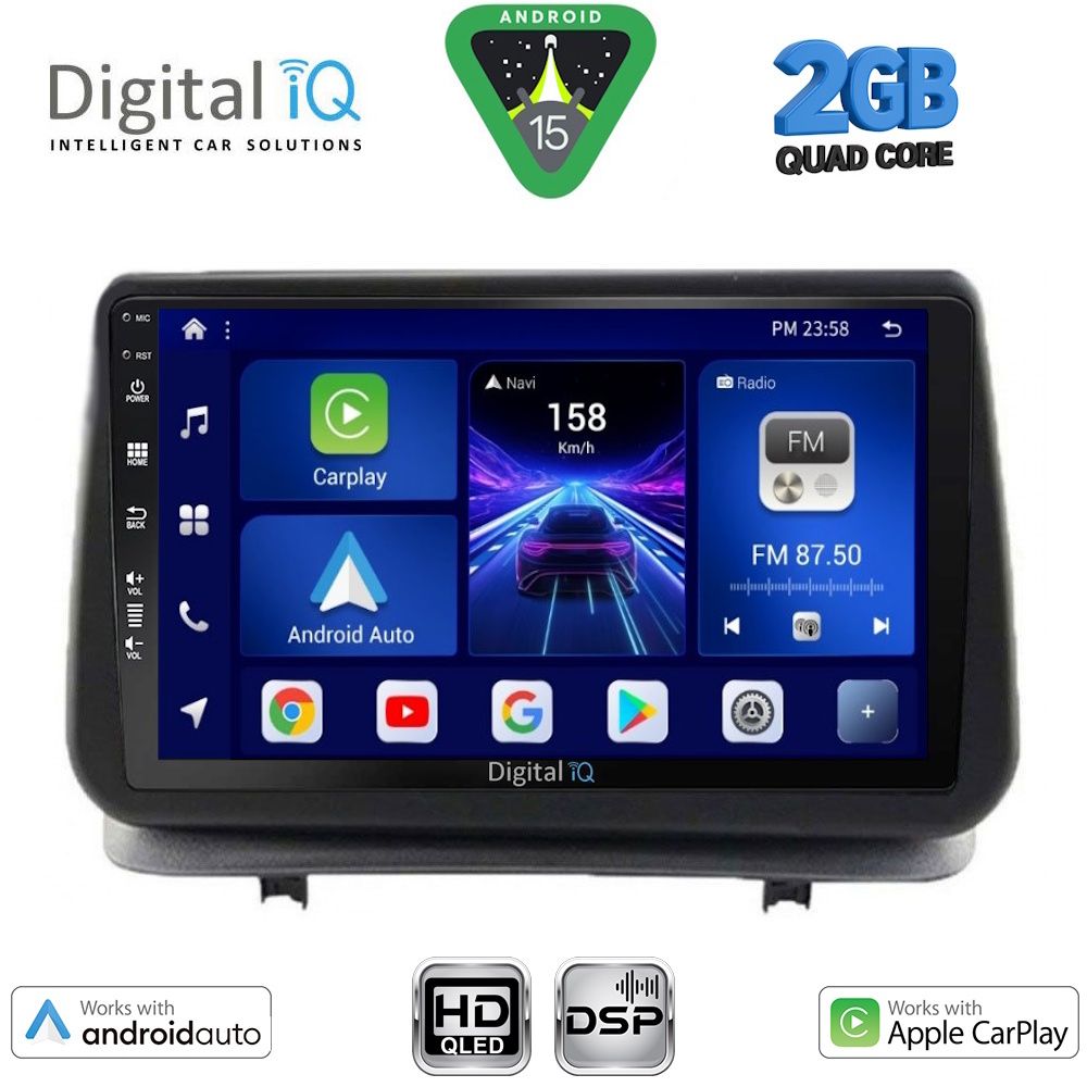 Βλησαρούλης Car Center - DIGITAL IQ BXC 3543_CPAA (9inc) MULTIMEDIA TABLET for RENAULT CLIO mod. 2005-2011