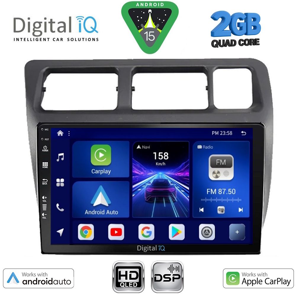 Βλησαρούλης Car Center - DIGITAL IQ BXC 3710_CPAA (9inc) MULTIMEDIA TABLET for TOYOTA COROLLA mod. 1992-1997