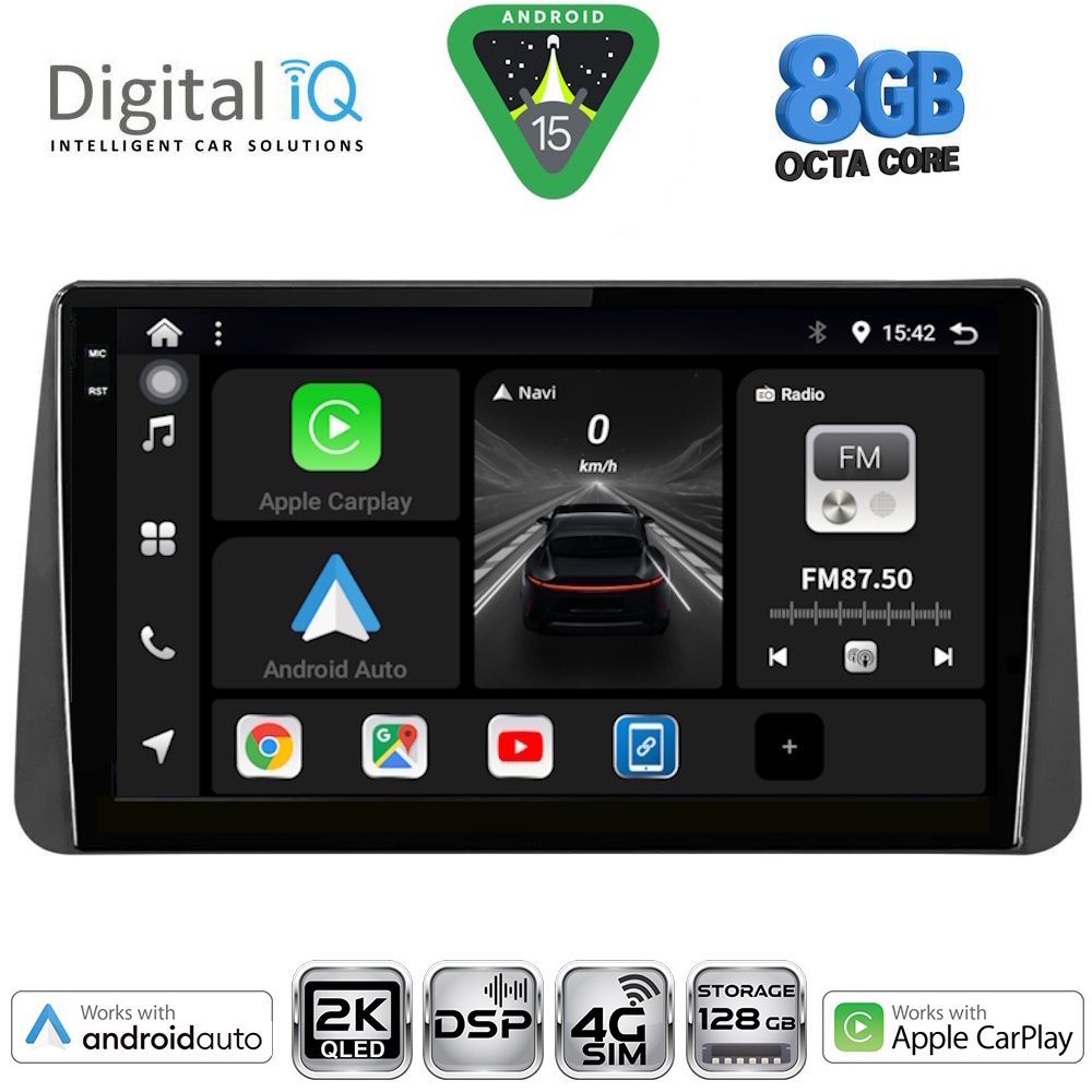 Βλησαρούλης Car Center - DIGITAL IQ BXF 11149_CPAA DASH (9inc) MULTIMEDIA TABLET for FIAT TIPO mod. 2018-2023