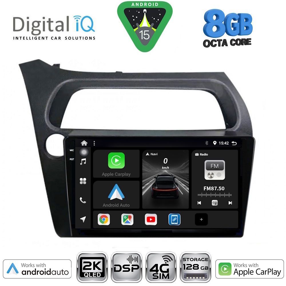 Βλησαρούλης Car Center - DIGITAL IQ BXF 11189_CPAA (9inc) MULTIMEDIA TABLET for HONDA CIVIC 3D-5D mod. 2006-2012