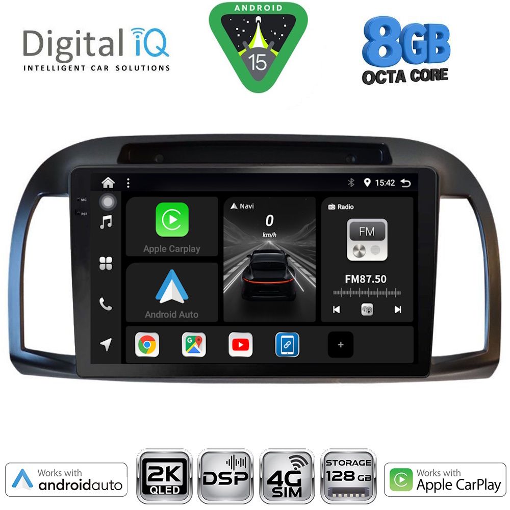 Βλησαρούλης Car Center - DIGITAL IQ BXF 11457BL_CPAA (9inc) MULTIMEDIA TABLET for NISSAN MICRA K12 mod. 2002-2010 (BLACK)