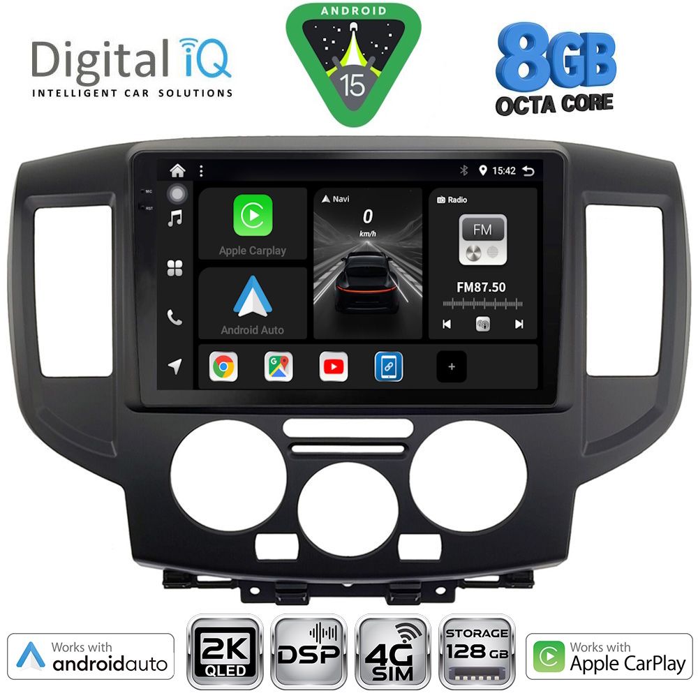 Βλησαρούλης Car Center - DIGITAL IQ BXF 11458BL_CPAA (9inc) MULTIMEDIA TABLET for NISSAN NV 200 mod. 2009> (BLACK)