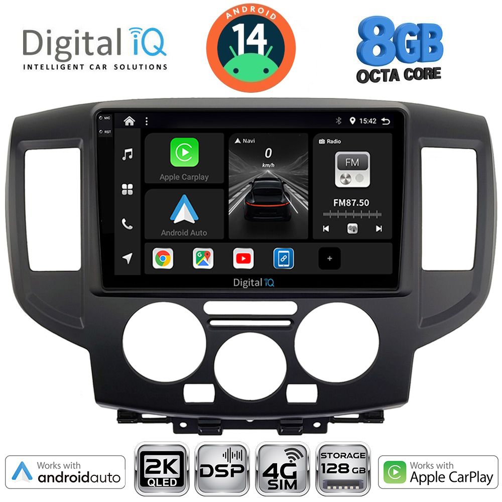 Βλησαρούλης Car Center - DIGITAL IQ BXF 11458BL_CPAA (9inc) MULTIMEDIA TABLET for NISSAN NV 200 mod. 2009> (BLACK)