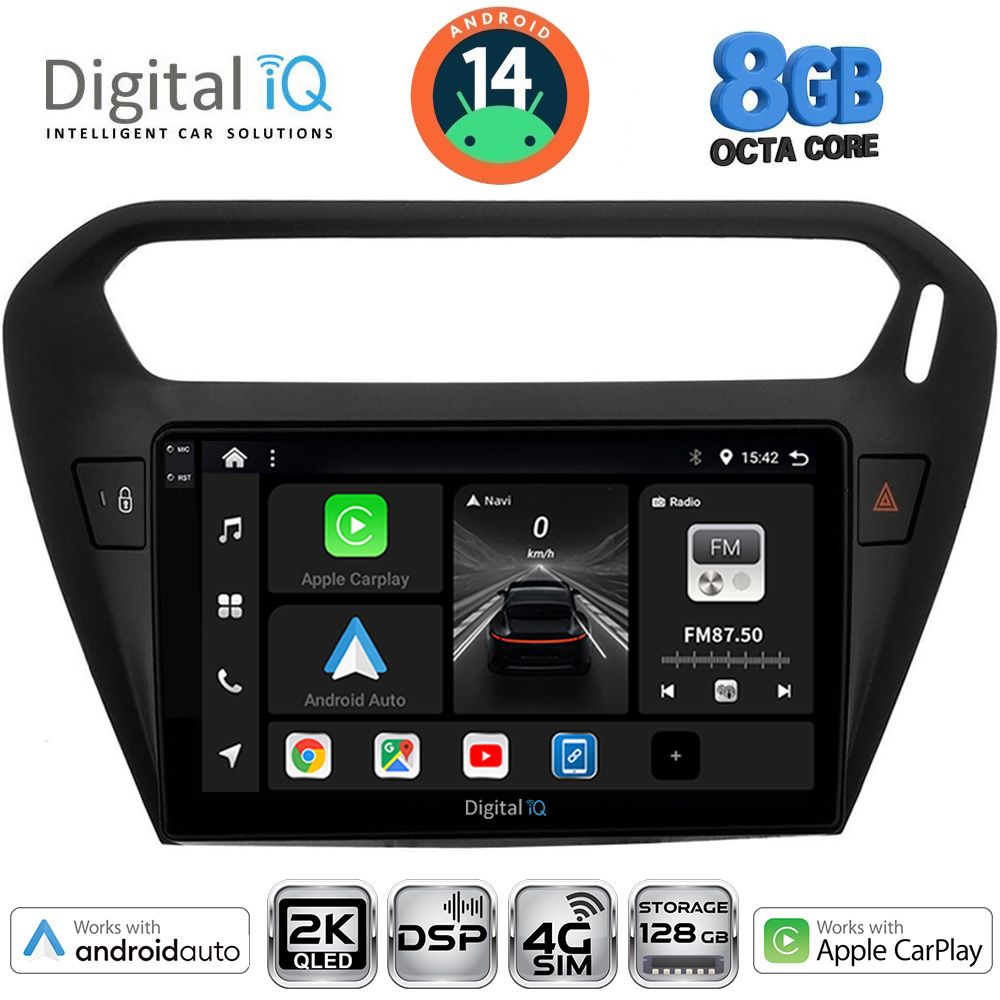 Βλησαρούλης Car Center - DIGITAL IQ BXF 11511BL_CPAA (9inc) MULTIMEDIA TABLET for CITROEN ELYSEE – PEUGEOT 301 mod. 2013> (BLACK)