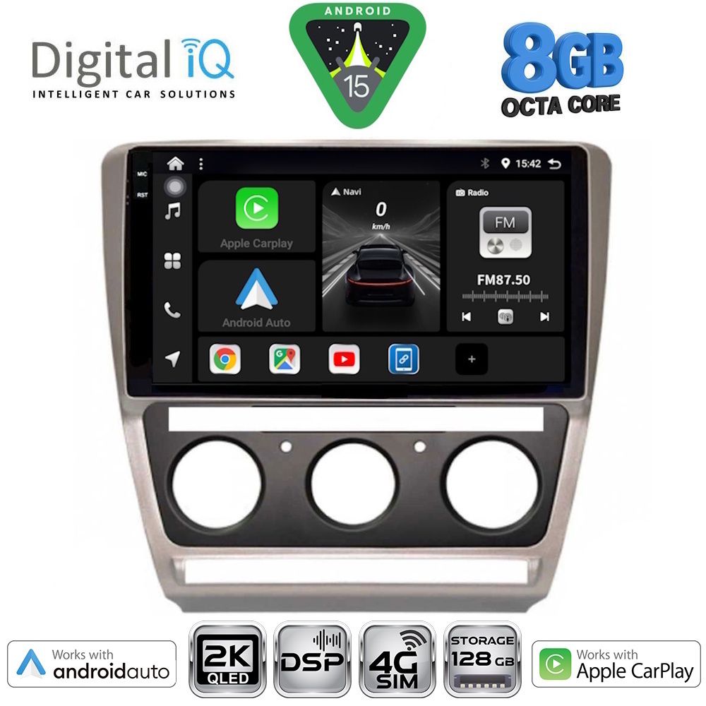 Βλησαρούλης Car Center - DIGITAL IQ BXF 11595_CPAA (10inc) MULTIMEDIA TABLET for SKODA OCTAVIA 5 mod. 2005-2012