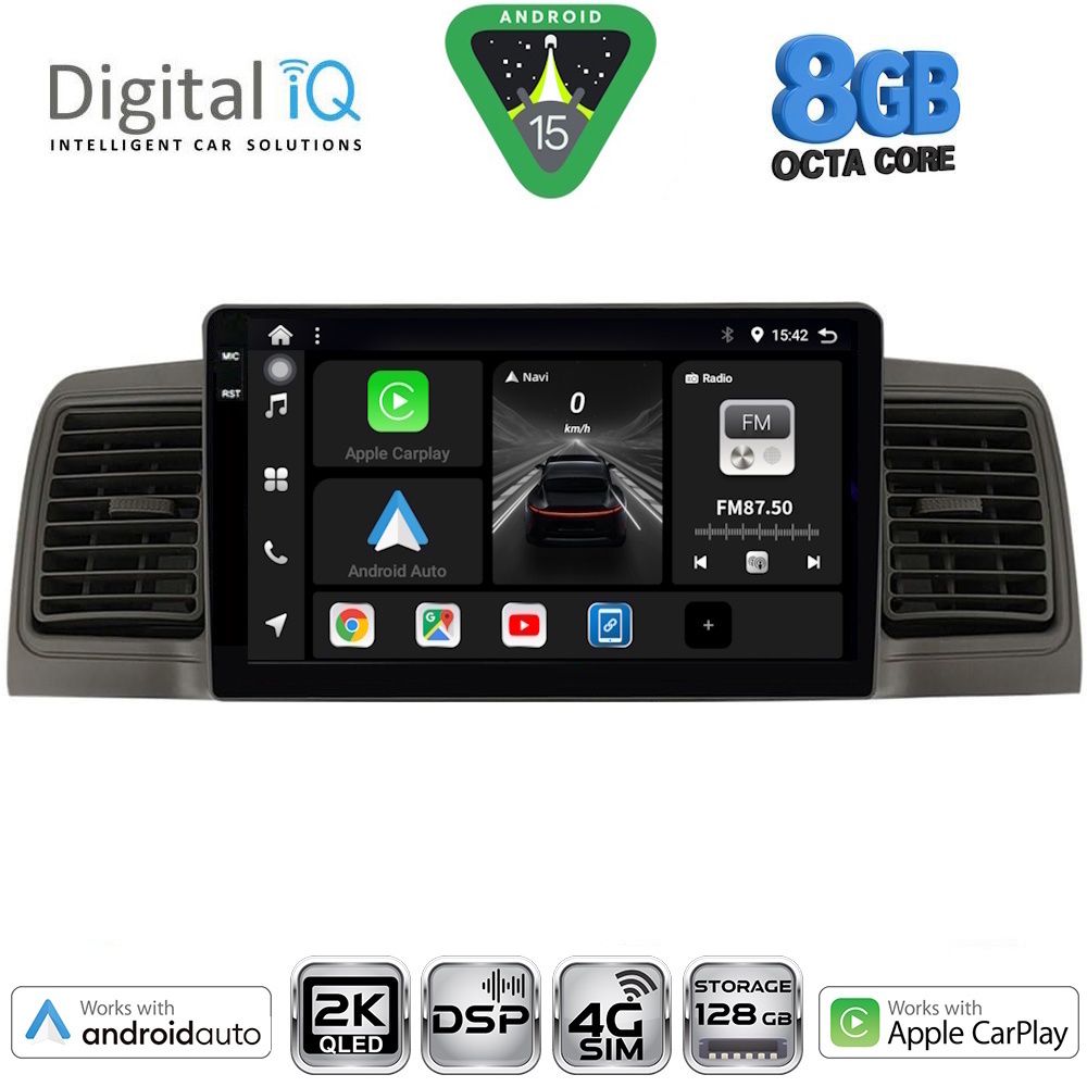 Βλησαρούλης Car Center - DIGITAL IQ BXF 11712_CPAA (9inc) MULTIMEDIA TABLET for TOYOTA COROLLA mod. 2001-2006
