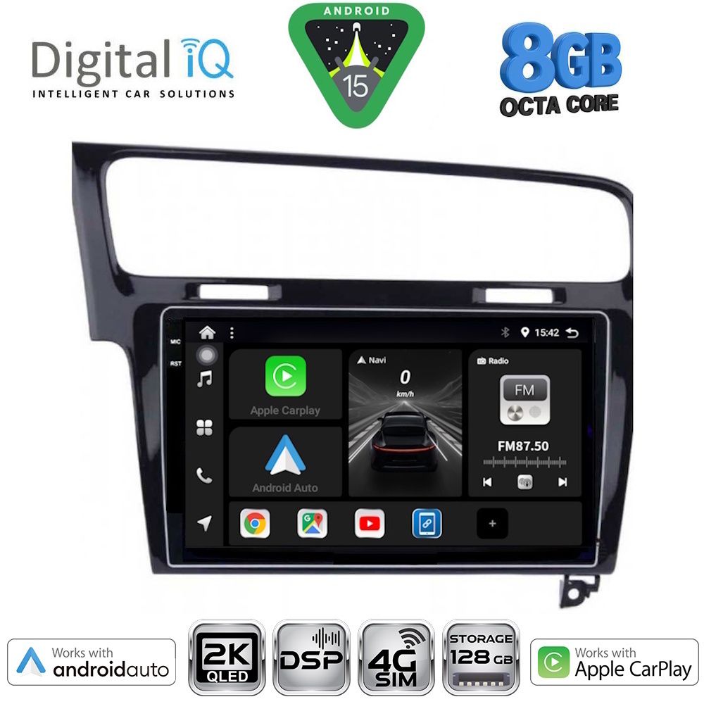 Βλησαρούλης Car Center - DIGITAL IQ BXF 11747_CPAA (10inc) MULTIMEDIA TABLET for VW GOLF 7 mod. 2013-2020
