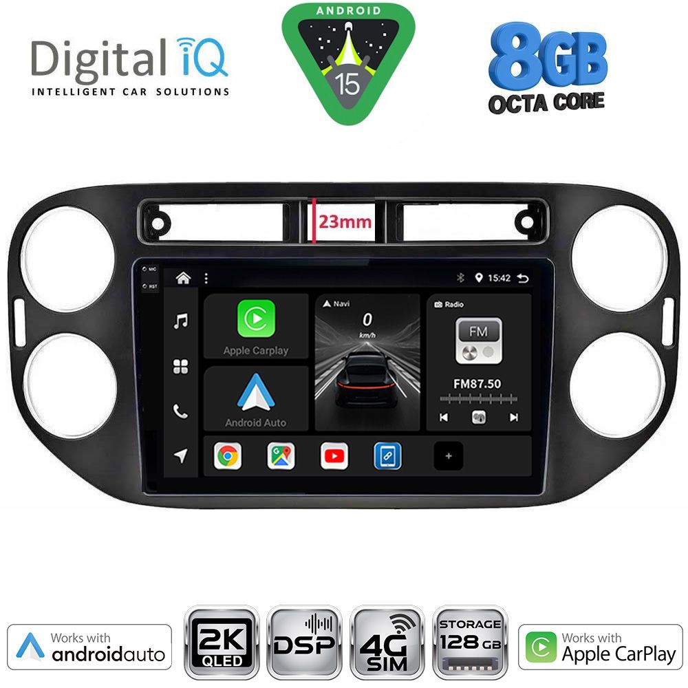 Βλησαρούλης Car Center - DIGITAL IQ BXF 11760BL_CPAA (9inc) MULTIMEDIA TABLET for VW TIGUAN mod. 2011-2016 (BLACK)