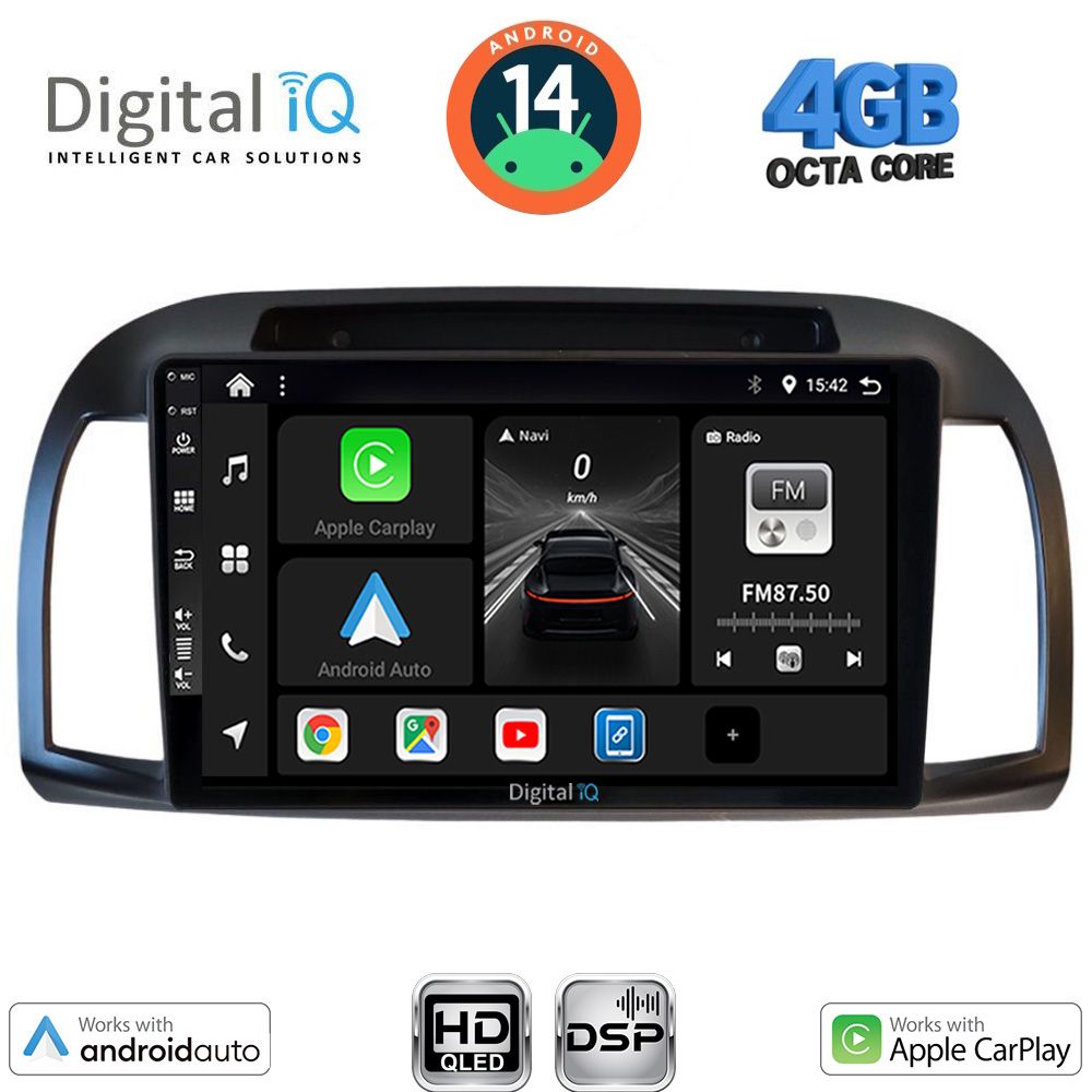 Βλησαρούλης Car Center - DIGITAL IQ BXF 6457BL_CPAA (9inc) MULTIMEDIA TABLET for NISSAN MICRA K12 mod. 2002-2010 (BLACK)