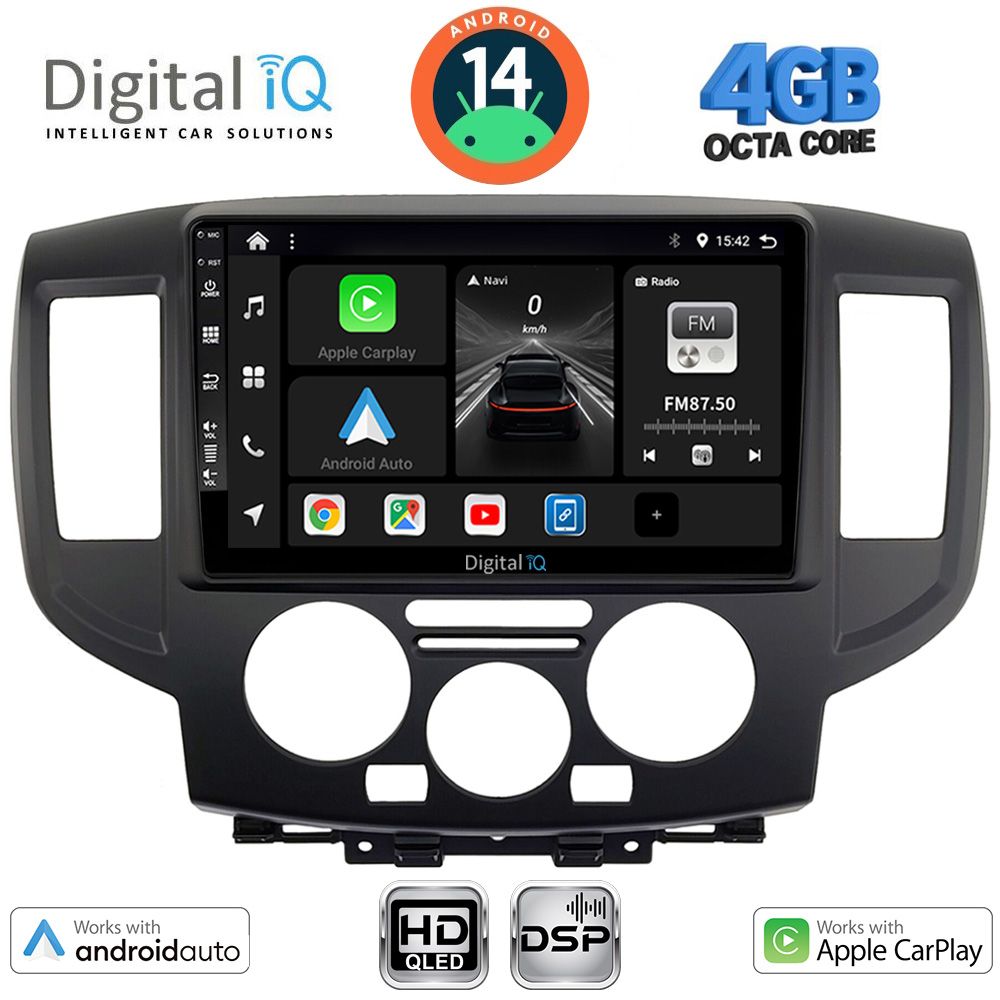 Βλησαρούλης Car Center - DIGITAL IQ BXF 6458BL_CPAA (9inc) MULTIMEDIA TABLET for NISSAN NV 200 mod. 2009> (BLACK)