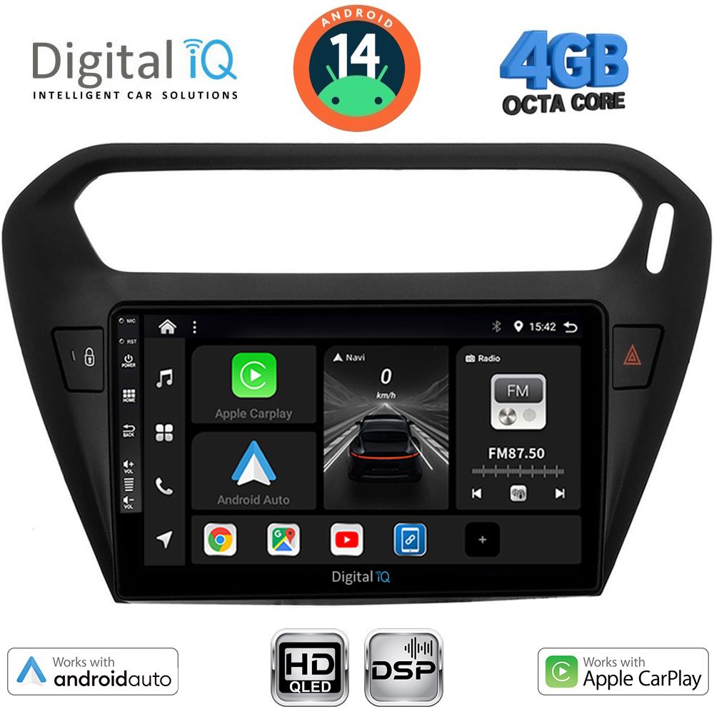 Βλησαρούλης Car Center - DIGITAL IQ BXF 6511BL_CPAA (9inc) MULTIMEDIA TABLET for CITROEN ELYSEE – PEUGEOT 301 mod. 2013> (BLACK)