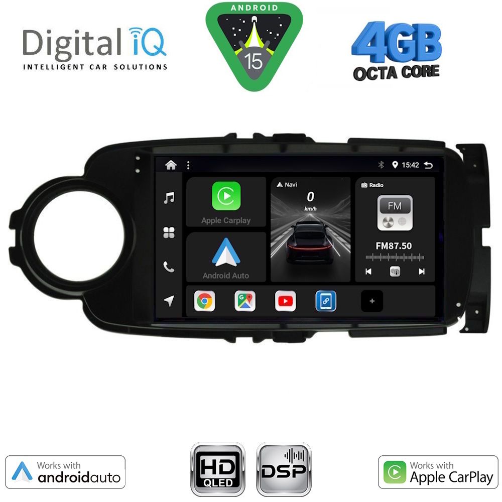 Βλησαρούλης Car Center - DIGITAL IQ BXF 6737BL_CPAA (9inc) MULTIMEDIA TABLET for TOYOTA YARIS mod. 2011-2015 (BLACK)