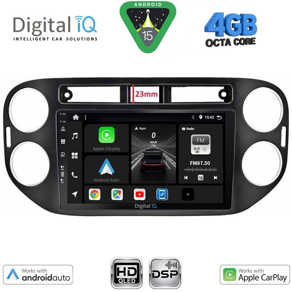 Βλησαρούλης Car Center - DIGITAL IQ BXF 6760BL_CPAA (9inc) MULTIMEDIA TABLET for VW TIGUAN mod. 2011-2016 (BLACK)