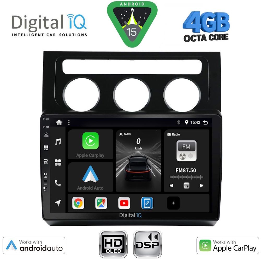 Βλησαρούλης Car Center - DIGITAL IQ BXF 6767_CPAA CLIMA (10inc) MULTIMEDIA TABLET for VW TOURAN mod. 2003-2010