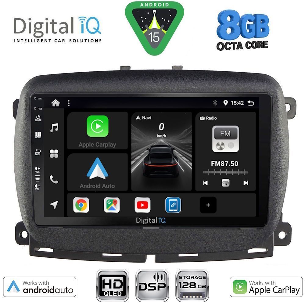 Βλησαρούλης Car Center - DIGITAL IQ BXF 7131_CPAA (9inc) MULTIMEDIA TABLET for FIAT 500 mod. 2016>