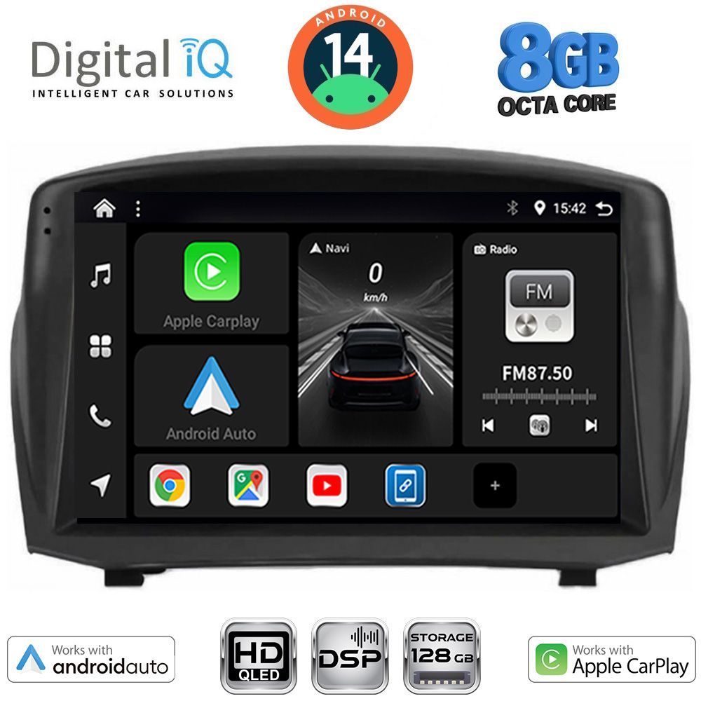 Βλησαρούλης Car Center - DIGITAL IQ BXF 7154B_CPAA (9inc) MULTIMEDIA TABLET for FORD FIESTA mod. 2008-2017