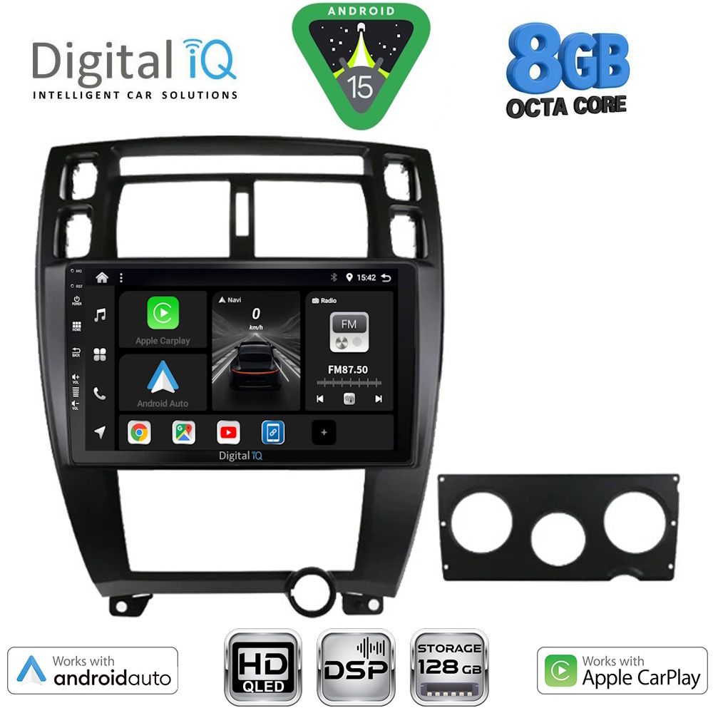 Βλησαρούλης Car Center - DIGITAL IQ BXF 7241BL_CPAA (10inc) MULTIMEDIA TABLET for HYUNDAI TUCSON mod. 2004-2010 (BLACK)