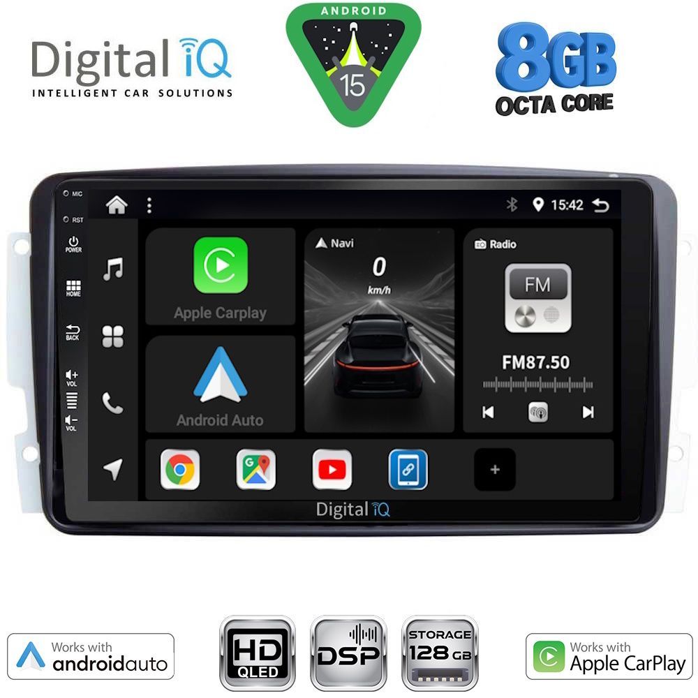 Βλησαρούλης Car Center - DIGITAL IQ BXF 7401_CPAA (9inc) MULTIMEDIA TABLET for MERCEDES CLK (W209) mod. 2000-2004
