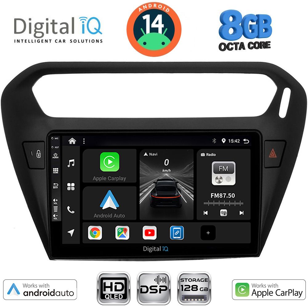 Βλησαρούλης Car Center - DIGITAL IQ BXF 7511BL_CPAA (9inc) MULTIMEDIA TABLET for CITROEN ELYSEE – PEUGEOT 301 mod. 2013> (BLACK)