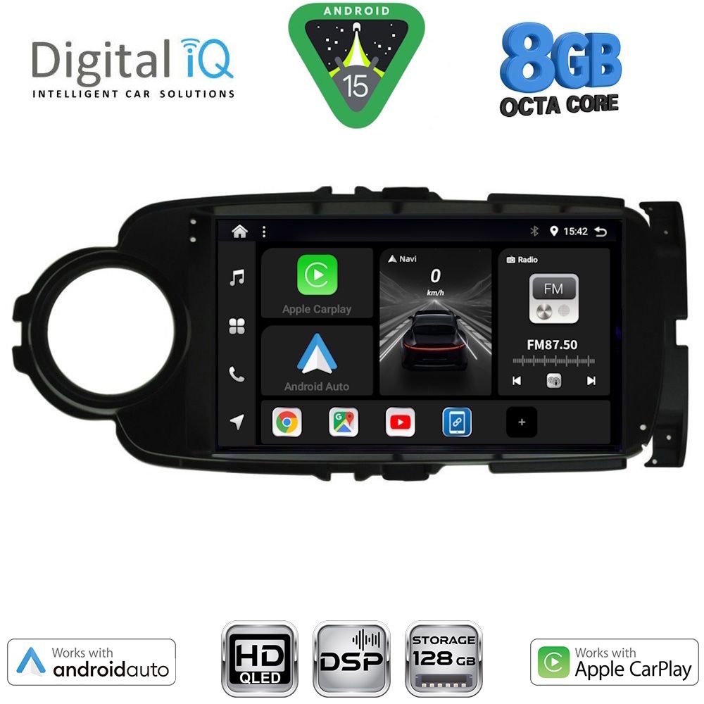 Βλησαρούλης Car Center - DIGITAL IQ BXF 7737BL_CPAA (9inc) MULTIMEDIA TABLET for TOYOTA YARIS mod. 2011-2015 (BLACK)