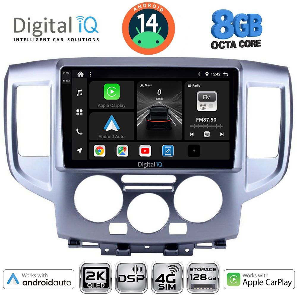 Βλησαρούλης Car Center - DIGITAL IQ BXF 11458SL_CPAA (9inc) MULTIMEDIA TABLET for NISSAN NV 200 mod. 2009> (SILVER)